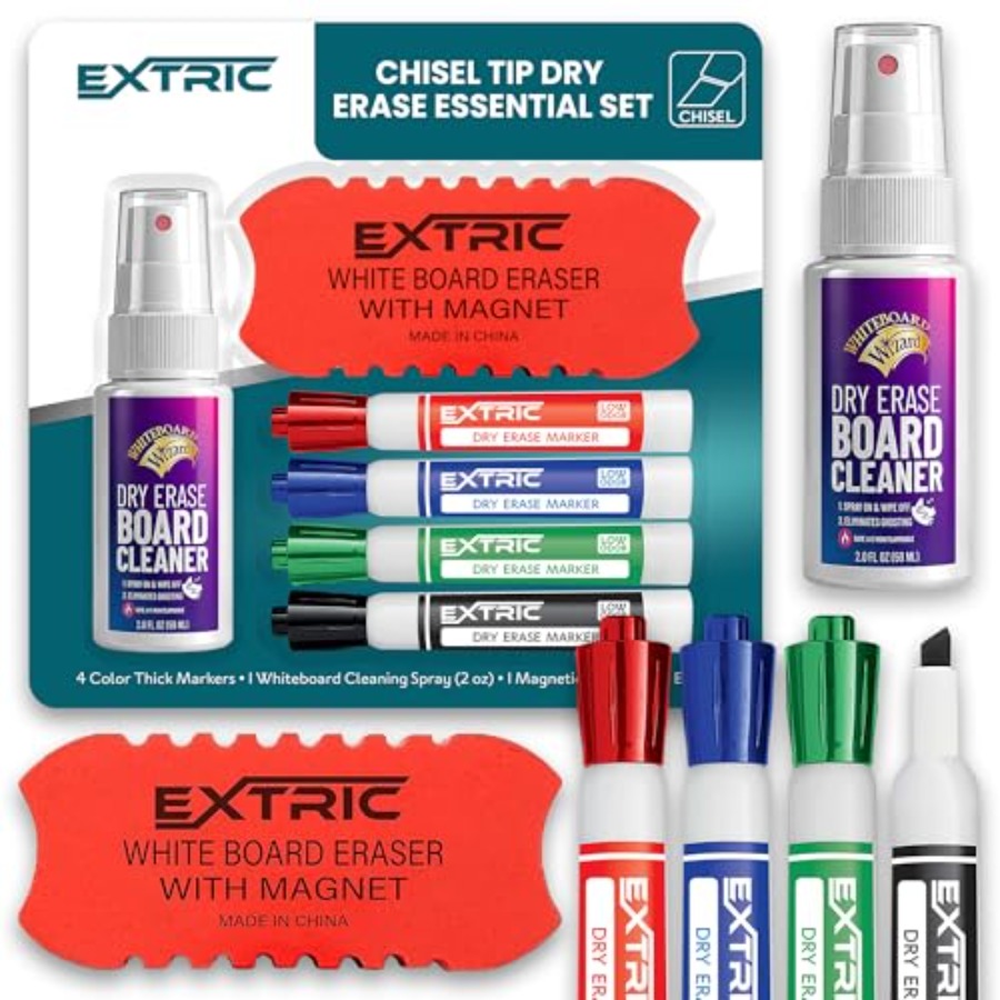 Whiteboard Marker Set - Kuru Silinebilir Kalem Seti, 4 Beyaz