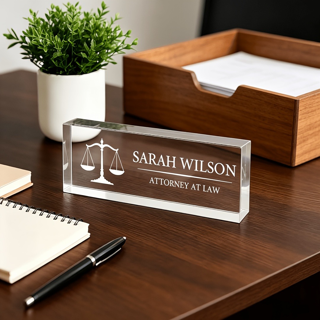 Desk Name Plate - Kişiye Özel Avukat ve Hakim Akrilik