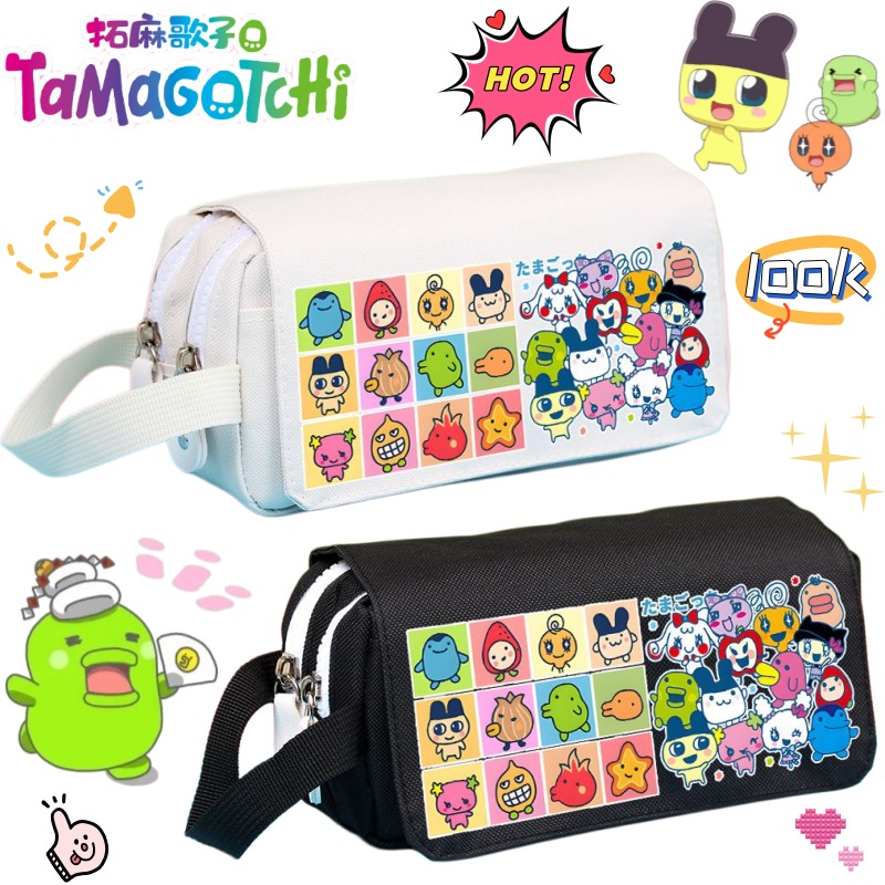 Pencil Case Large - Tamagotchi Kuchipatchi Mimitchi Mametchi animasyon periferik