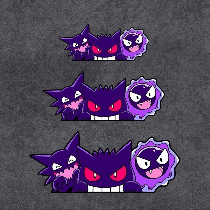 Memo Pad Sticky - Sevimli Pokemon Gengar Anime Araba Çıkartmaları