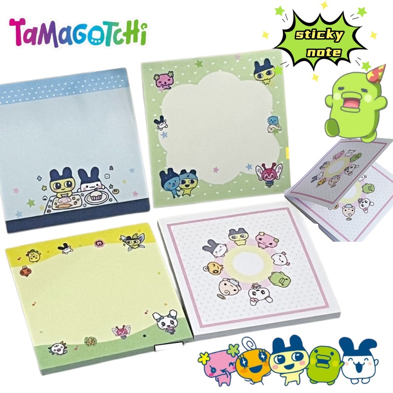 Memo Pad Sticky - 4 adet Tamagotchi Mametchi Memetchi Karikatür