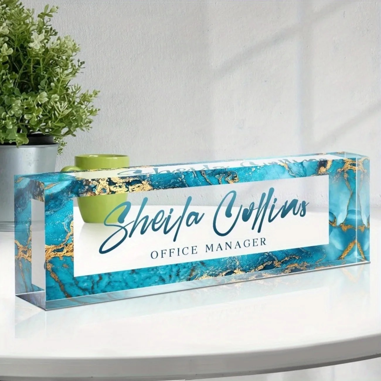 Desk Name Plate - [2D Düz] Komik Özel Akrilik Masa