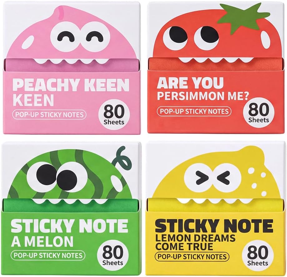 Memo Pad Sticky - Şeffaf Çekmeceli Simli Yapışkan Notlar Sevimli