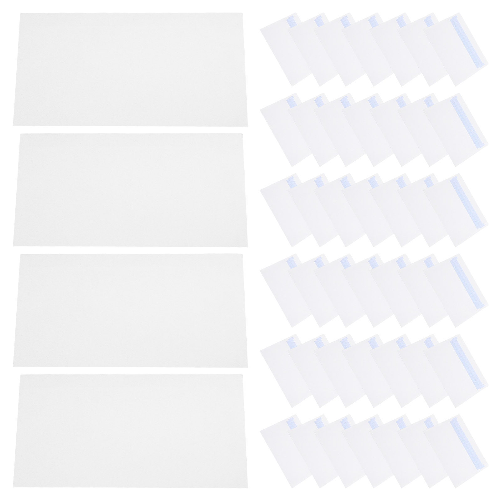 Letter Envelope Kraft - 50 Adet Beyaz Kendinden Yapışkanlı Zarflar
