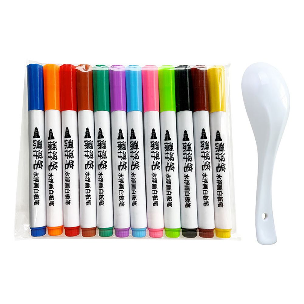 Whiteboard Marker Set - 4/8/12 renk seramik kaşık su çizim