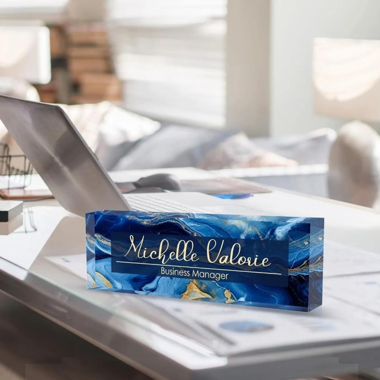 Desk Name Plate - [2D Düz] Kişiselleştirilebilir Akrilik Masa İsimliği,