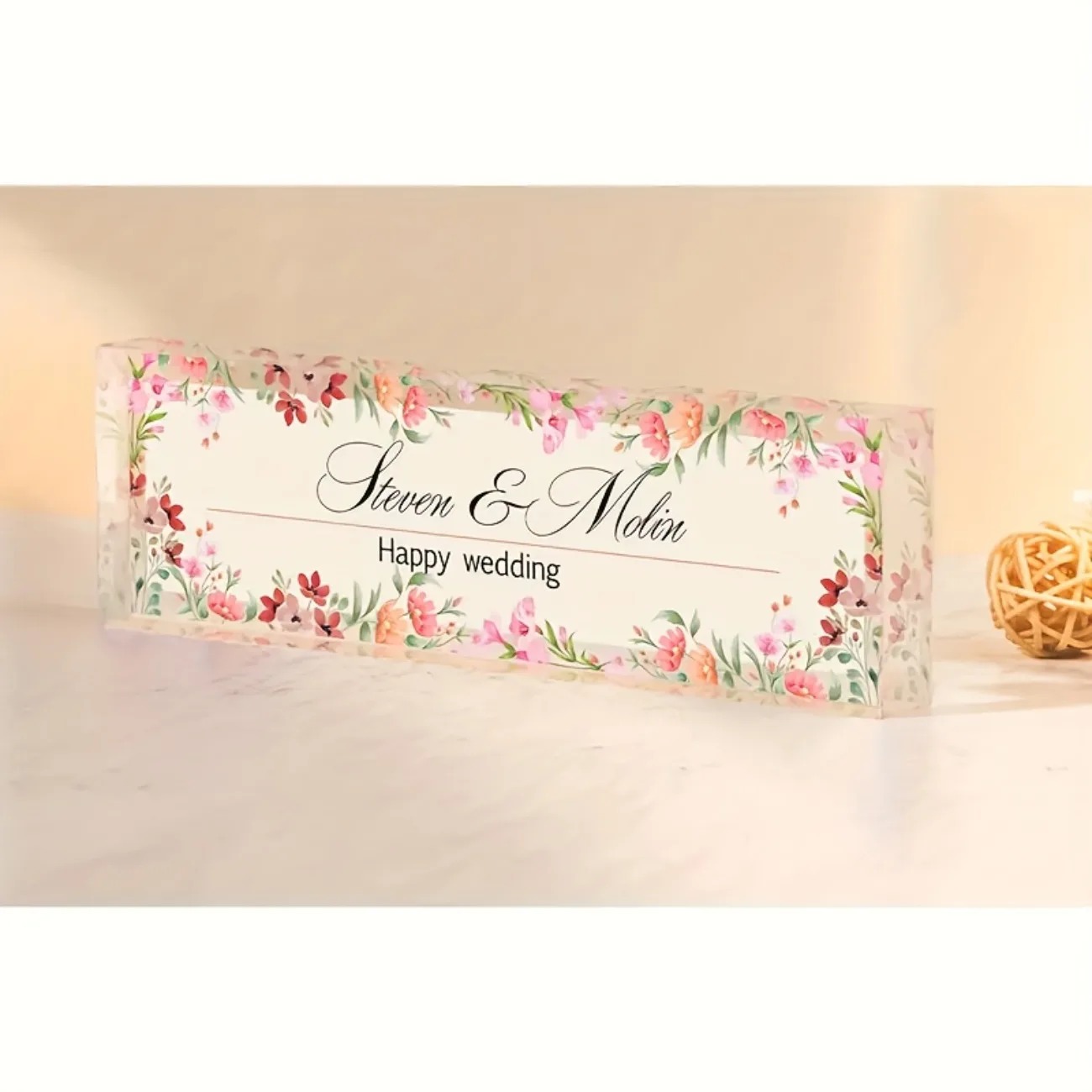 Desk Name Plate - Kişiselleştirilebilir 2D Akrilik Masa İsimliği, Renkli