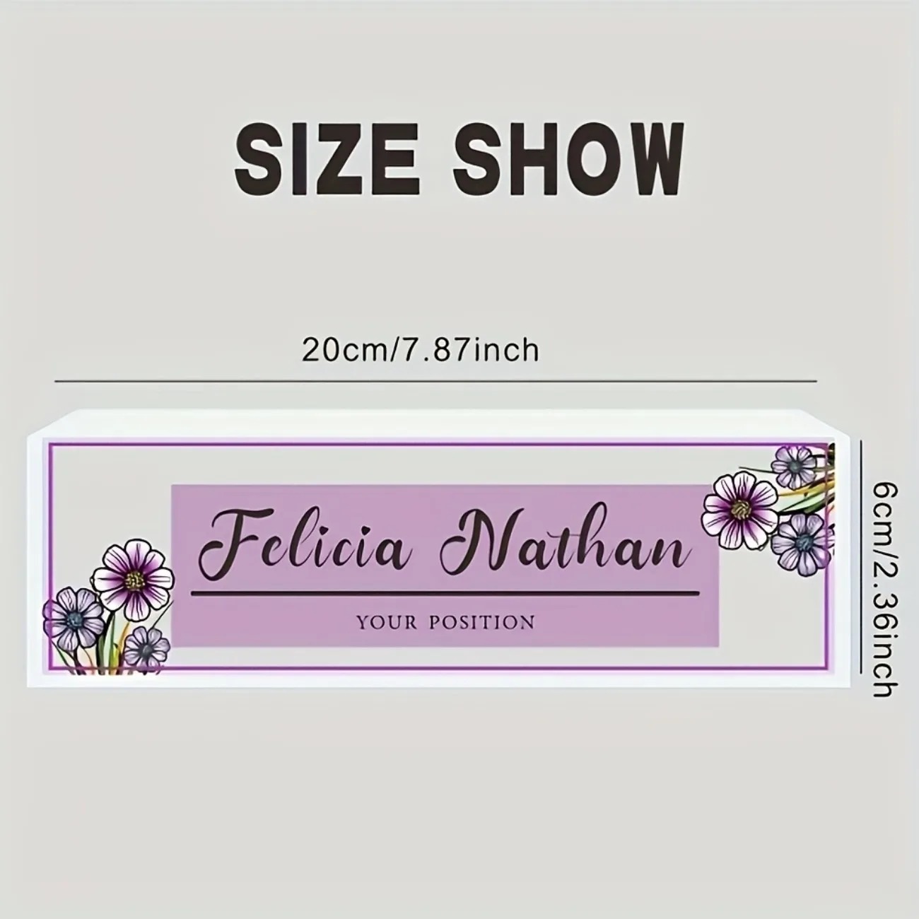 Pembe-Mor Çiçekli Akrilik Masa - Desk Name Plate incelemesi ve fiyatı