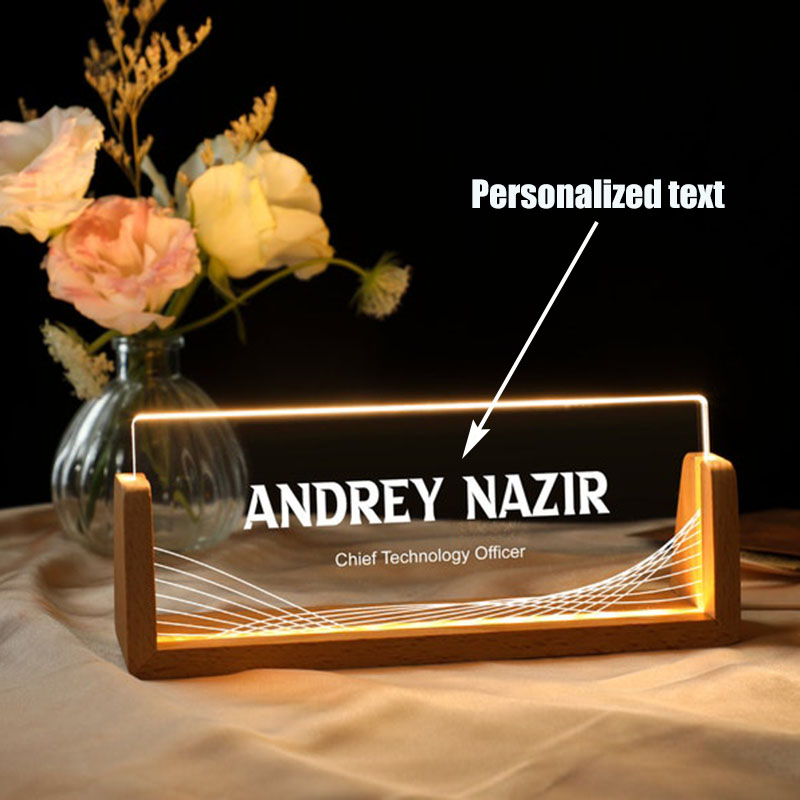 Ahşap Tabanlı Özelleştirilebil - Desk Name Plate incelemesi ve fiyatı